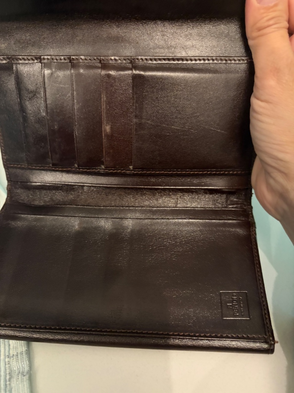 Fendi Zucca FF Monogram Compact Bifold Wallet – Black/Tobacco Canvas | Brown Lea - Picture 8 of 12